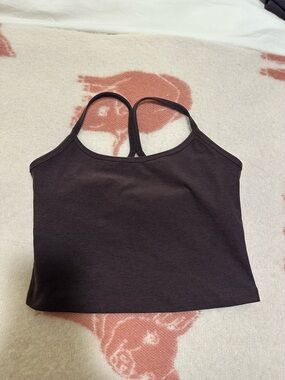 Beyond Yoga Brown Cropped Strappy Sports Bra Tank